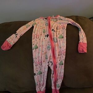 Pink Kids One Piece with Fun Patterns